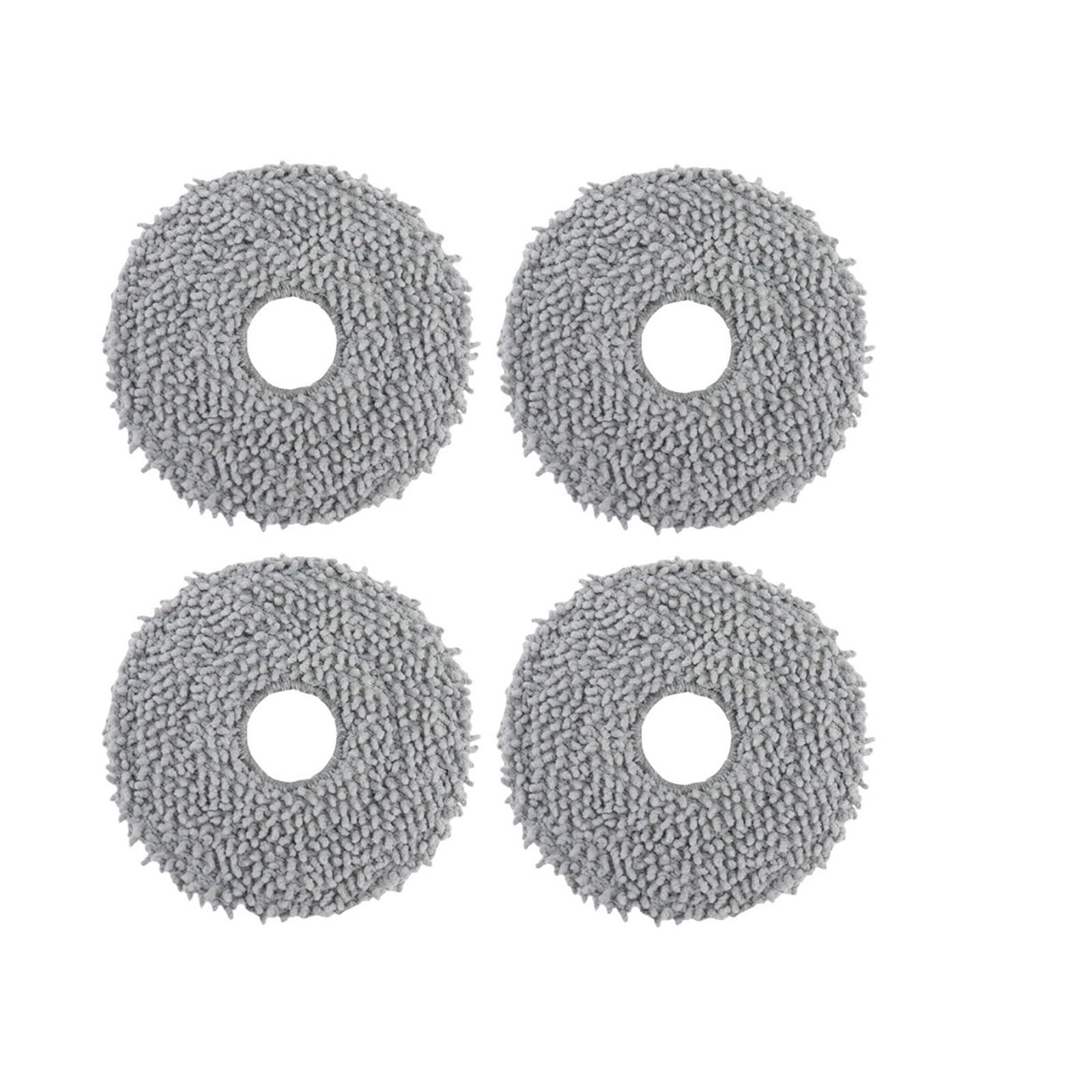 NUCBCULWP Mop Cloths ，Compatible For Roborock， Qrevo Master/Qrevo Slim / V20 / P10S Pro Robot Vacuum Cleaner Parts Rag Mop Pads Accessories(A-4PCS)