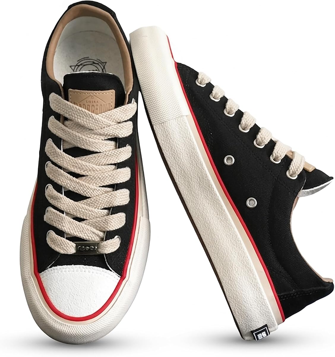 Platform Canvas Sneakers for Women & Men, Retro Low Tops