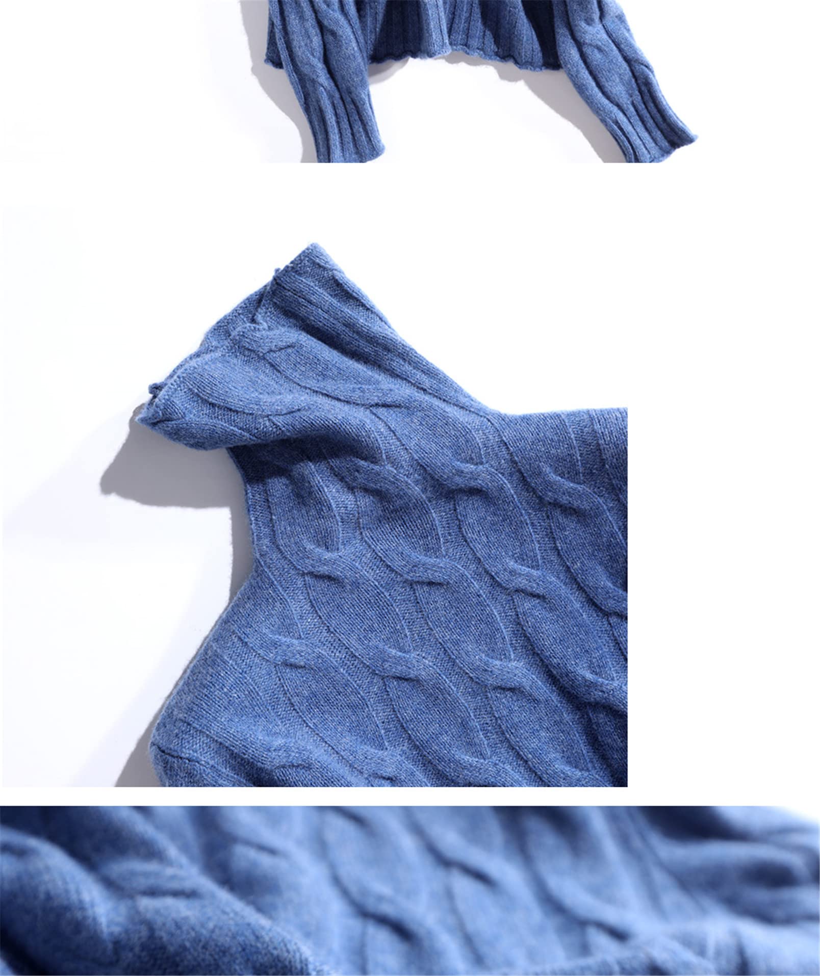Maglione Dolcevita di Lana Donne Caldo Morbido Maglia Pullover Femme Donne Cashmere Jumper