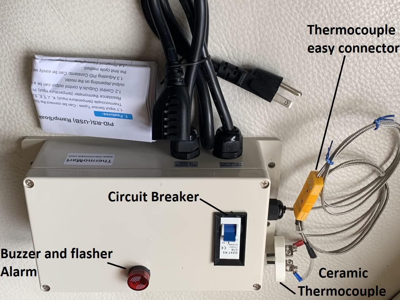 Thermomart Plug & Play PID Ramp Soak Time Cycle Kiln Oven Temperature Controller 60 Segment Pottery Glass Annealing : Arts, Crafts & Sewing