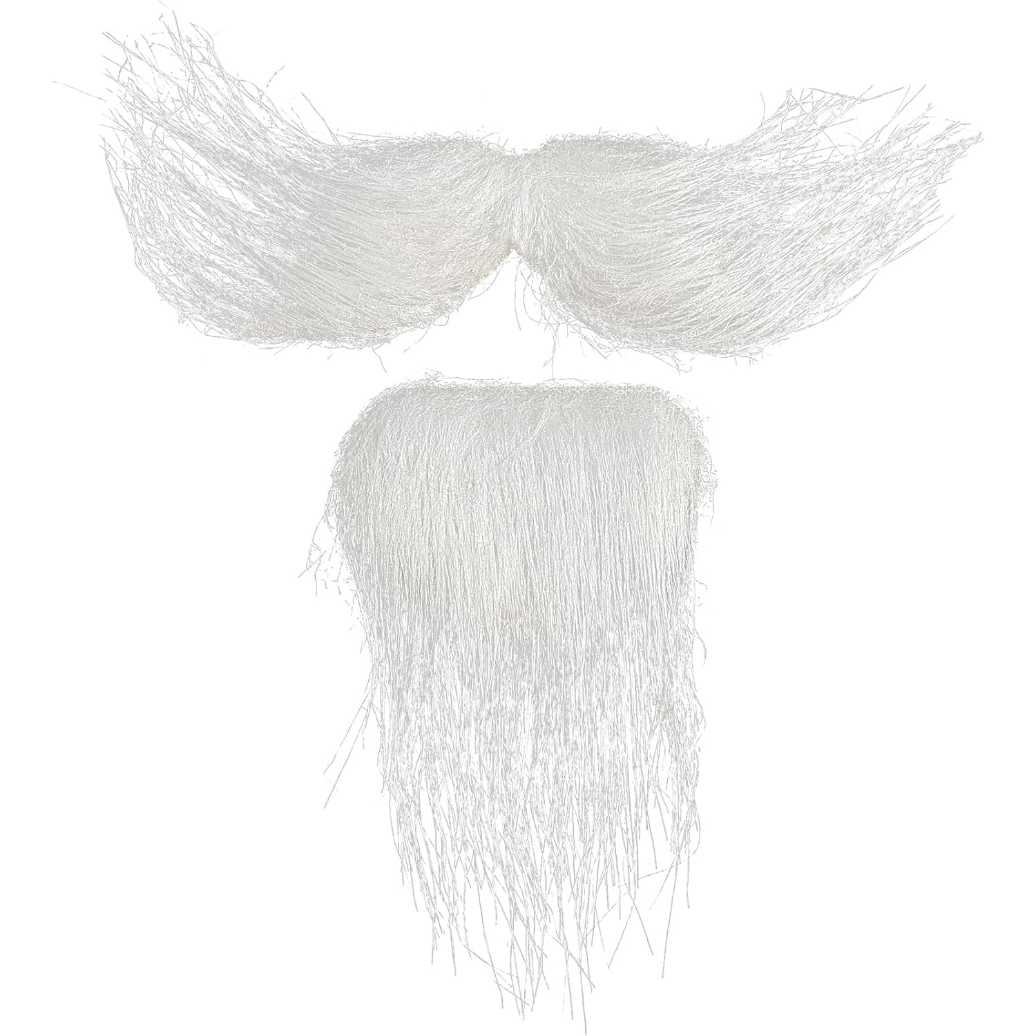 GUYI GYGYL Self Adhesive Fake Mustache, Novelty Mustaches for Halloween Costume and Festival Party, White