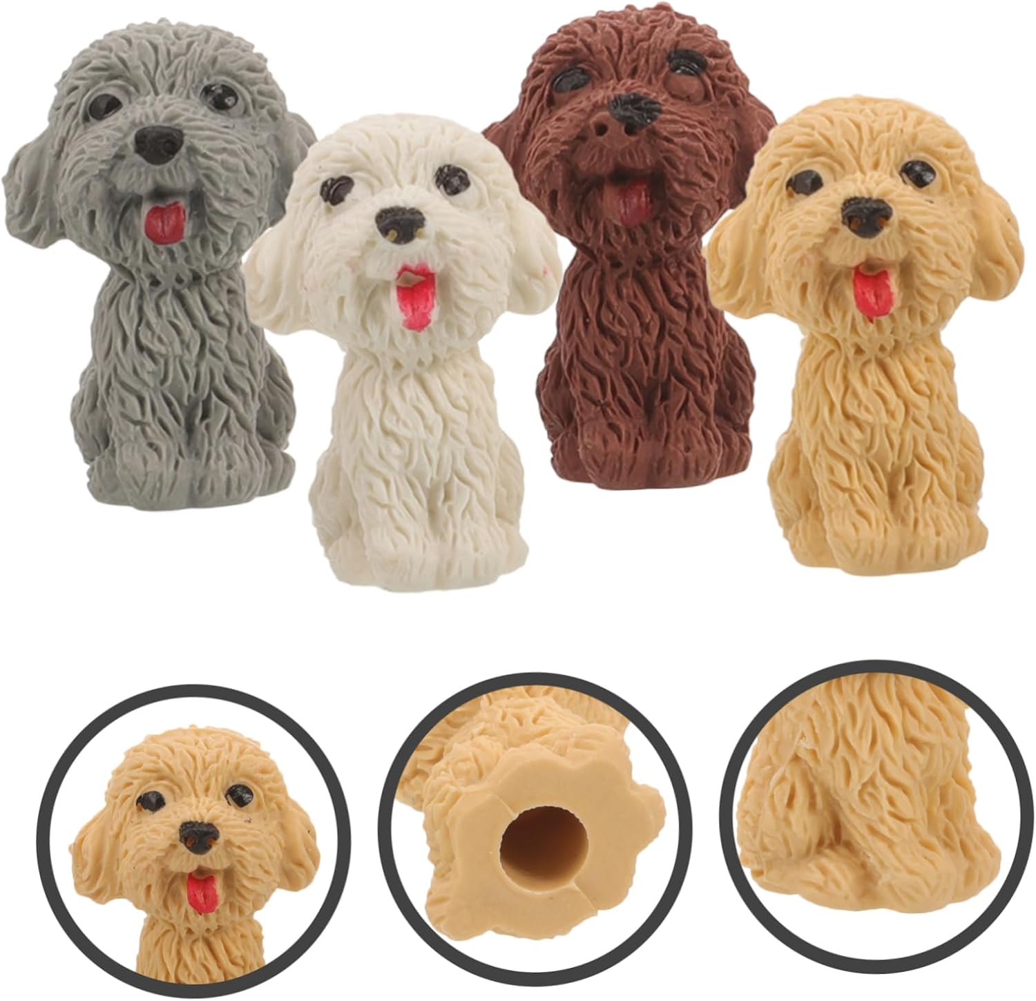 36pcs Boys and Girls Erasers Puppy Erasers Animal Pencil Pearl for Boys and Girls