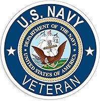 Vista 5 de Pegatina redonda de veterano de la Marina de los Estados Unidos
