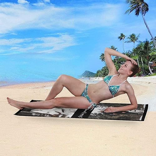 Miniatura 5 de Shapoo, Toalla de playa personalizada con 2 fotos, toalla de baño con nombre personalizado con fototexto, toalla de piscina de microfibra de 30 x 60