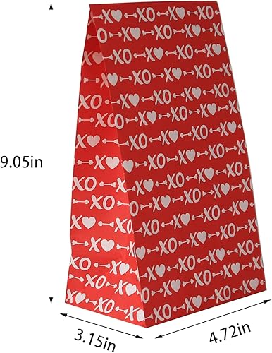 Miniatura 3 de Haobell Bolsas para el día de San Valentín, 24 bolsas de regalo de San Valentín, 24 calcomanías de San Valentín, bolsas de regalo de San Valentín
