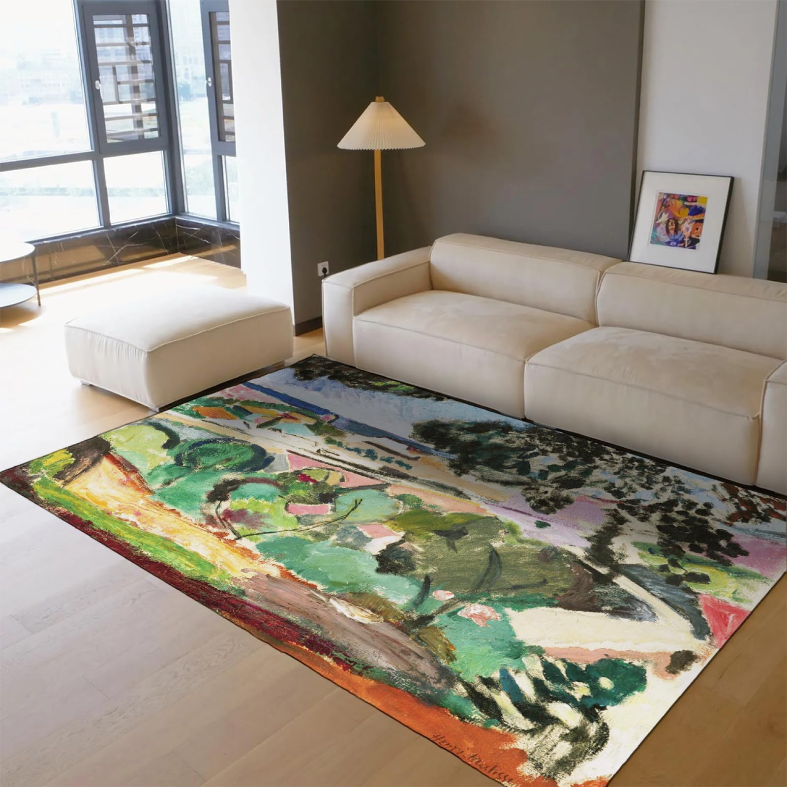 Grand tapis art classique au design esthétique moderne