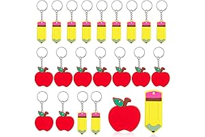 36 Pieces Apple Pencil Charm Keychain Set: An Enchanting Gift for Teachers!