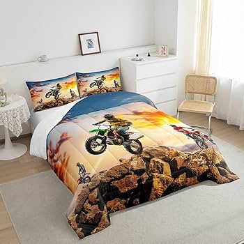 KTM kidsシーツセット Amazon.com: Motorbike Bedding Set Twin Size,Boys Motocross