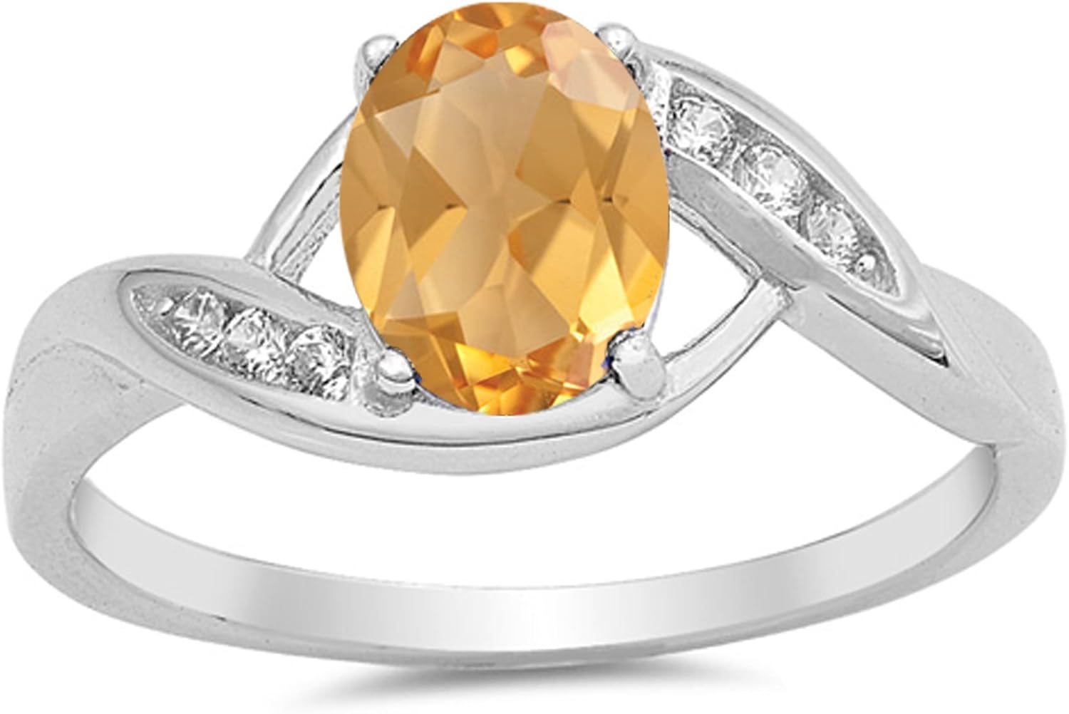 CHOOSE YOUR COLOR Sterling Silver Oval Ring