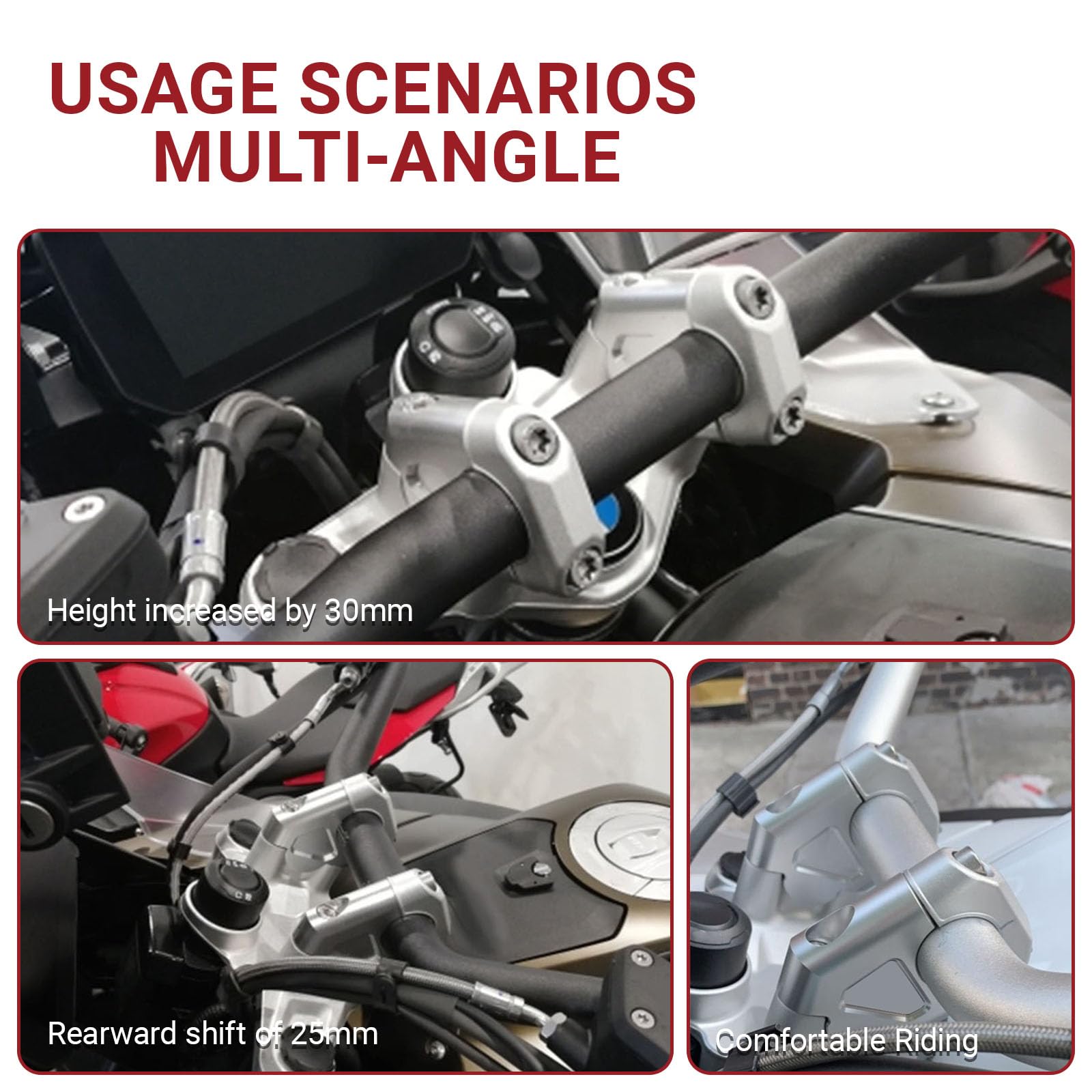 OUKENS Manubrio Riser 30 mm R1200GS R1250GS Adattatore Montaggio Morsetto