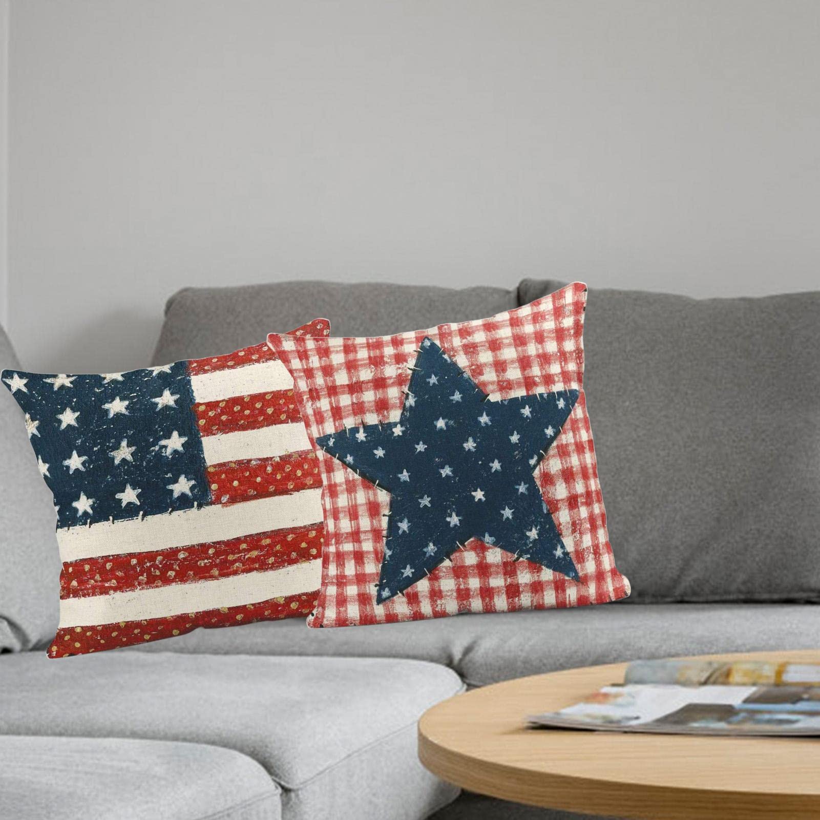 Gooien Kussensloop Kussenslopen Vrede Hartvormige Amerikaanse Vlag Patriot Teken Streep Amerika Vintage Liefde Usa Kussensloop 45x45cm A9767