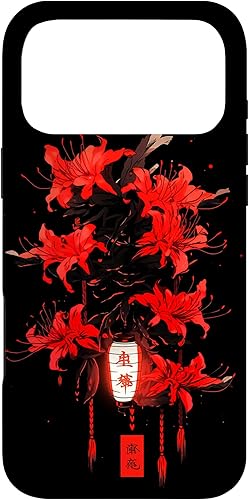 Miniatura 22 de iPhone 16 Red Spider Lily Funda de anime de manga estética japonesa japonesa