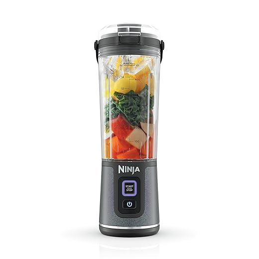 Ninja Blast Portable Blender, Cordless, 18oz. Vessel, Personal Blender for Shakes & Smoothies, BPA Free, Leakproof Lid & Sip Spout, USB-C Rechargeable, Dishwasher Safe Parts, Black Glitter, BC152JB
