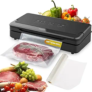 Anova Culinary Precision Vacuum Sealer Pro, Includes Large Bag Roll (19ft), Wet & Dry Dual Food Vacuum Sealer Machine for Sous Vide and Long-Term Storage, 2-Year Warranty