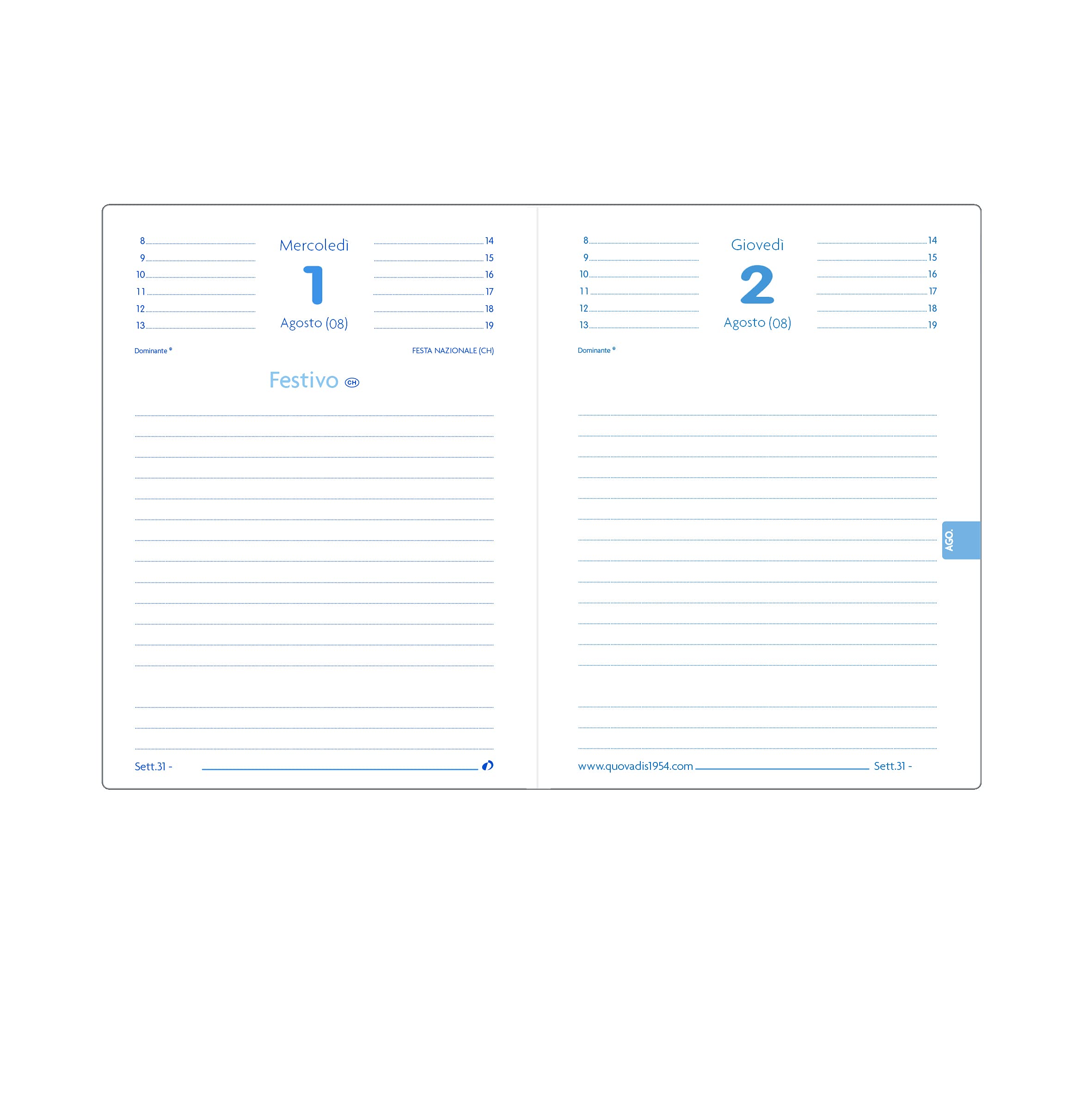 Quo Vadis Textagenda 575002Q Academic Diary 16 Months Italian Language Terracotta 12 x 17 cm Diary 16 Months September December White Paper Tropical - Image 2