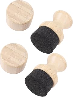 Zerodis Wax Applicator Brush, 2 Pack, Cutting Board Oil Applicator Scrub Brush Set, Ergonomic Design, Leakproof Sponge for Wooden Worktops