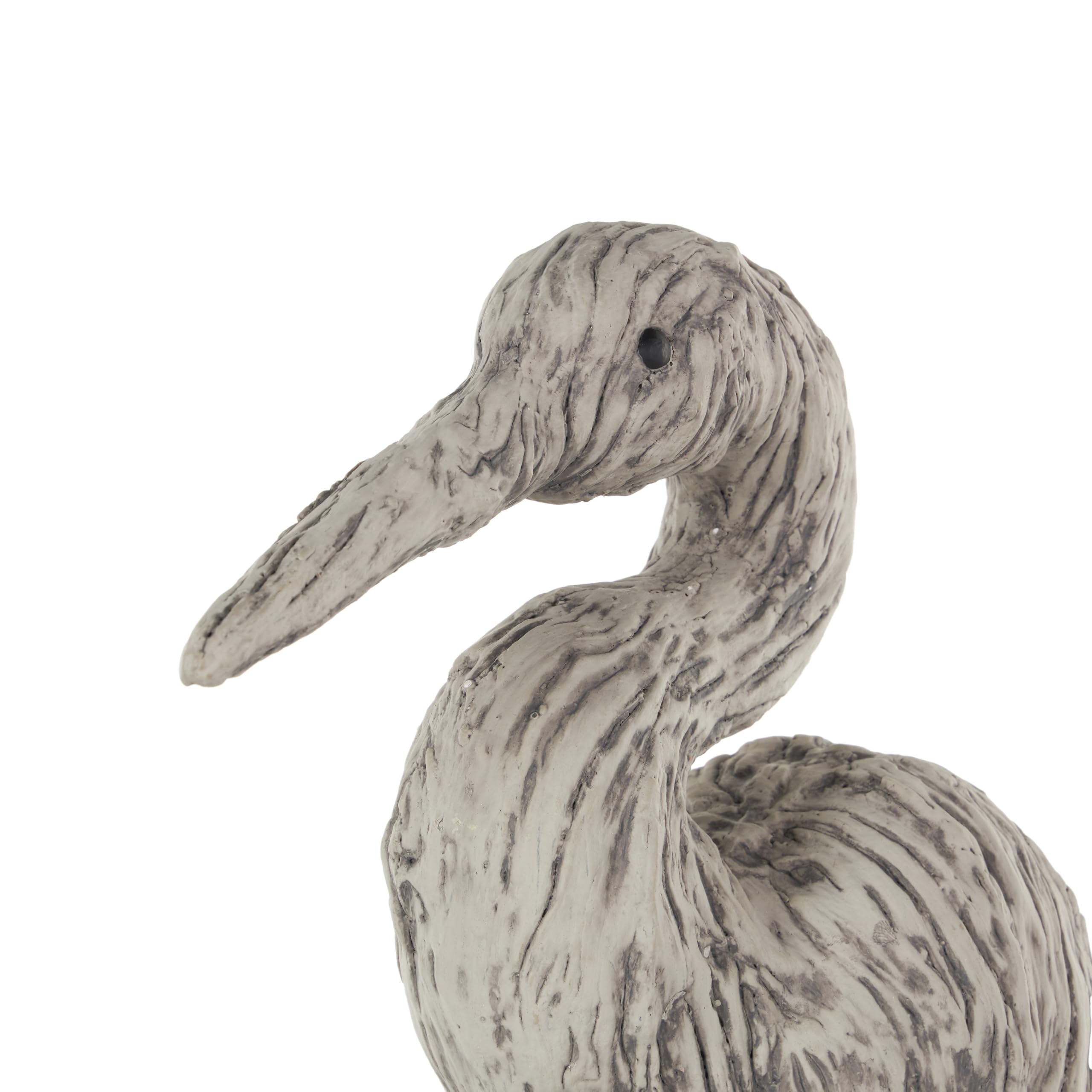 Deco 79 Polystone ptak dekoracyjna rzeźba strukturalna dekoracja domu, statuetka akcentująca, 15,2 x 25,4 x 48,3 cm, szara
