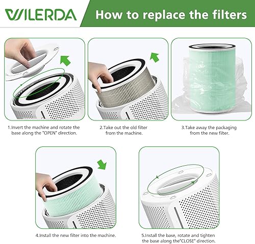 Miniatura 8 de Paquete de 2 filtros True HEPA H13 KILO para mascotas, compatibles con Afloia KILO, KILOPRO, MIRO, MIRO PRO y MORENTO MR-Kilo Air Pur ifier,