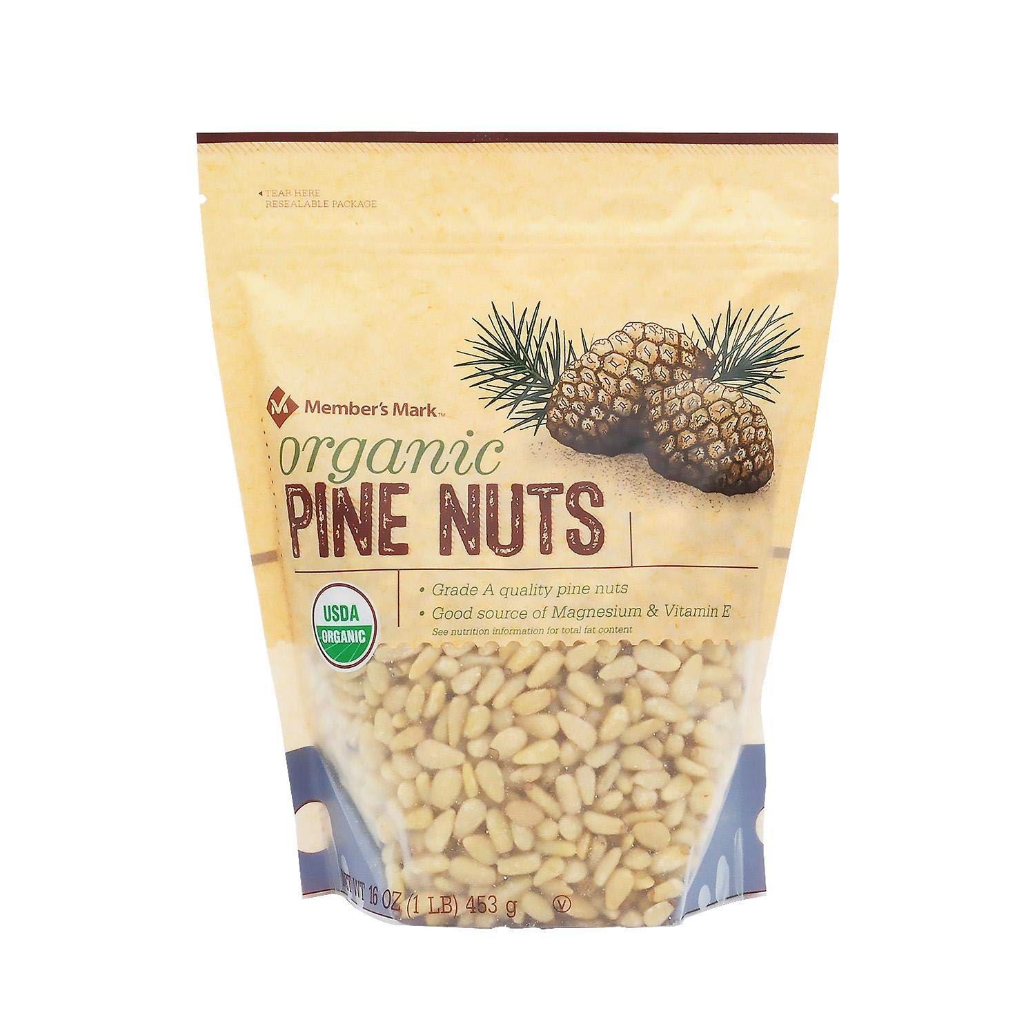 ⭐︎ぴーなっ2⭐︎☆ Amazon.com : Member's Mark Organic Pine Nuts, 16 Ounce : Grocery