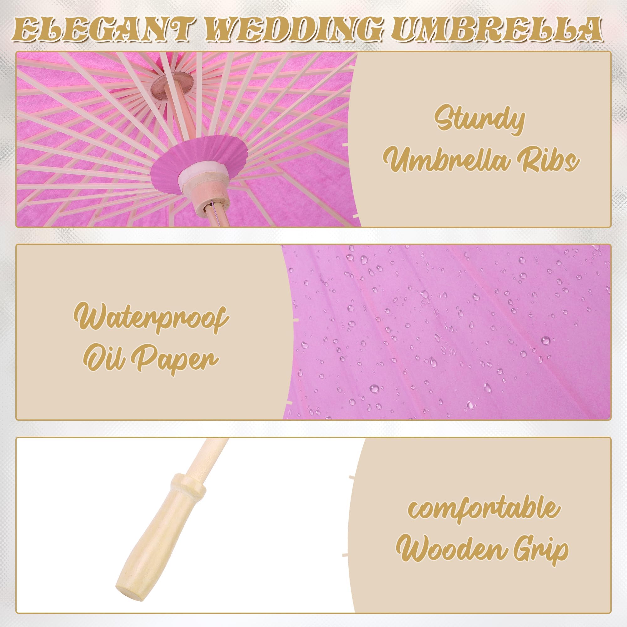 Aodaer Papierschirme, chinesischer japanischer Sonnenschirm, 84 cm, dekorativ, geöltes Papier, Basteln, für Hochzeit, Brautparty, Dekoration, Fotografie, Requisiten, 8 Farben, 24 Stück