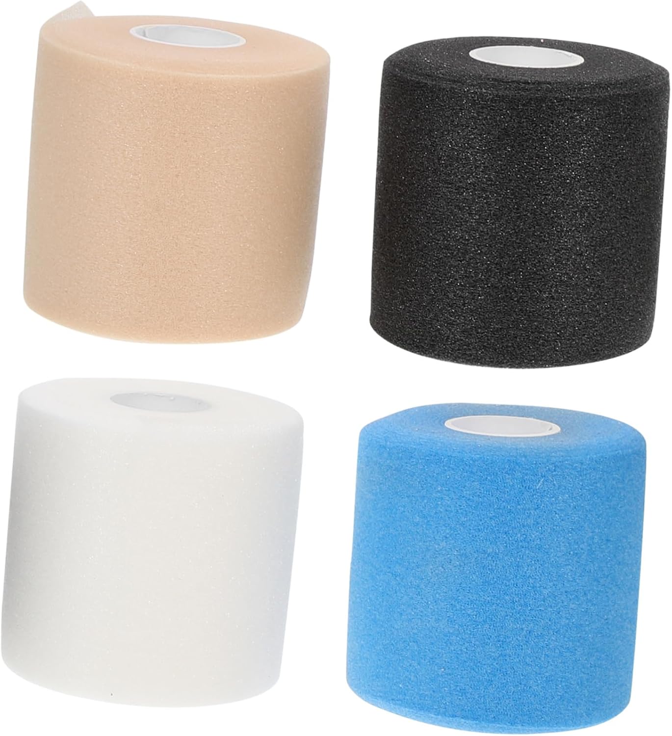 Generic Elastic Sponge Bandages 4 Rolls Athletic Joint Wrap for Racket Damping Wrapping Gauze Tape