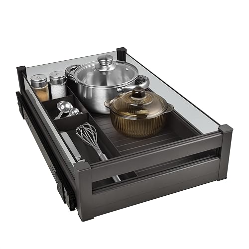 Miniatura 9 de JOMOLA Gabinete de cocina extraíble, estantes de despensa, bandeja deslizante resistente para gabinete, extensión completa, armario de cocina,