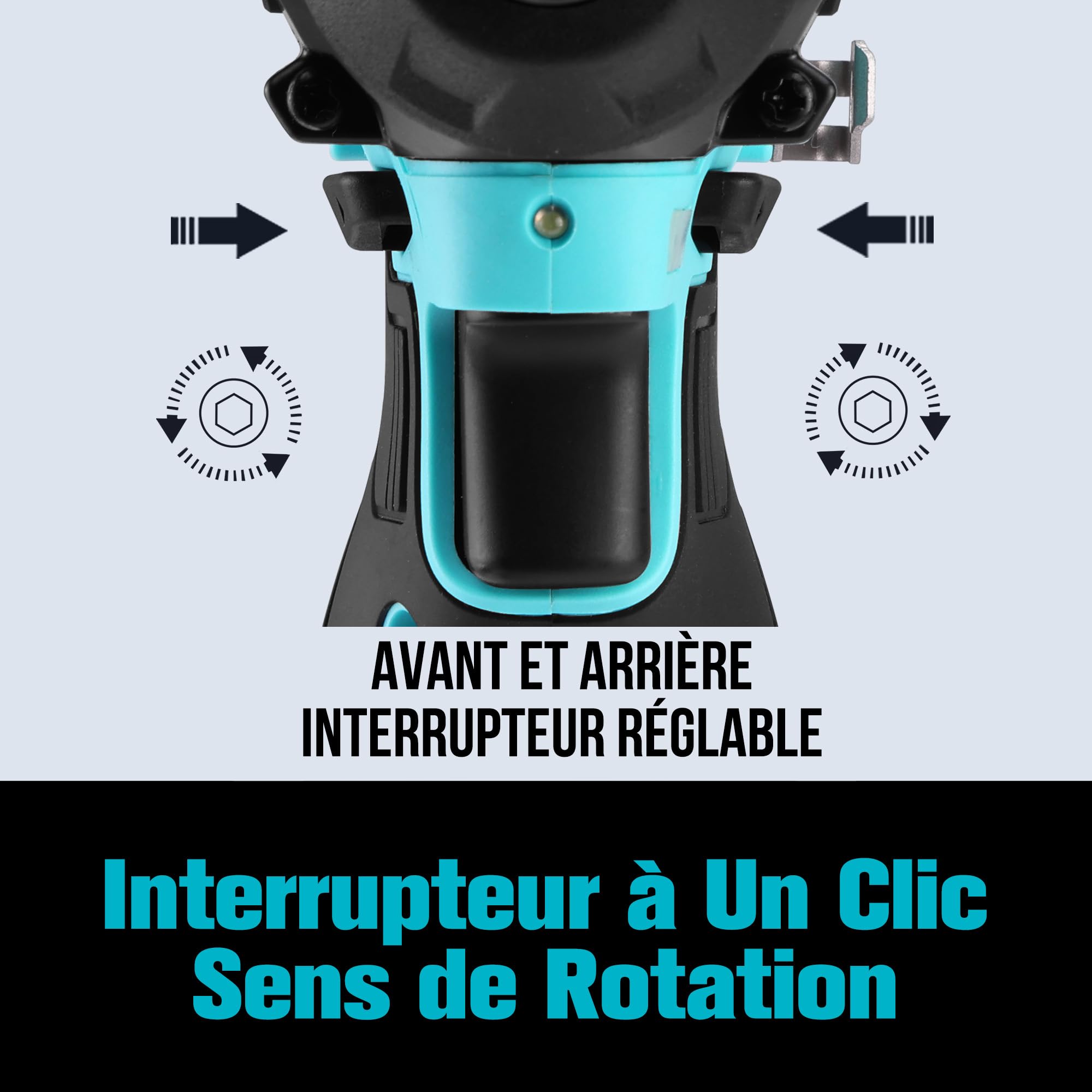 DURATECH Visseuse à Choc sans Fil 12 V 2,0 Ah 100 N.m 2400 tr/min Mandrin Rapide 6 mm