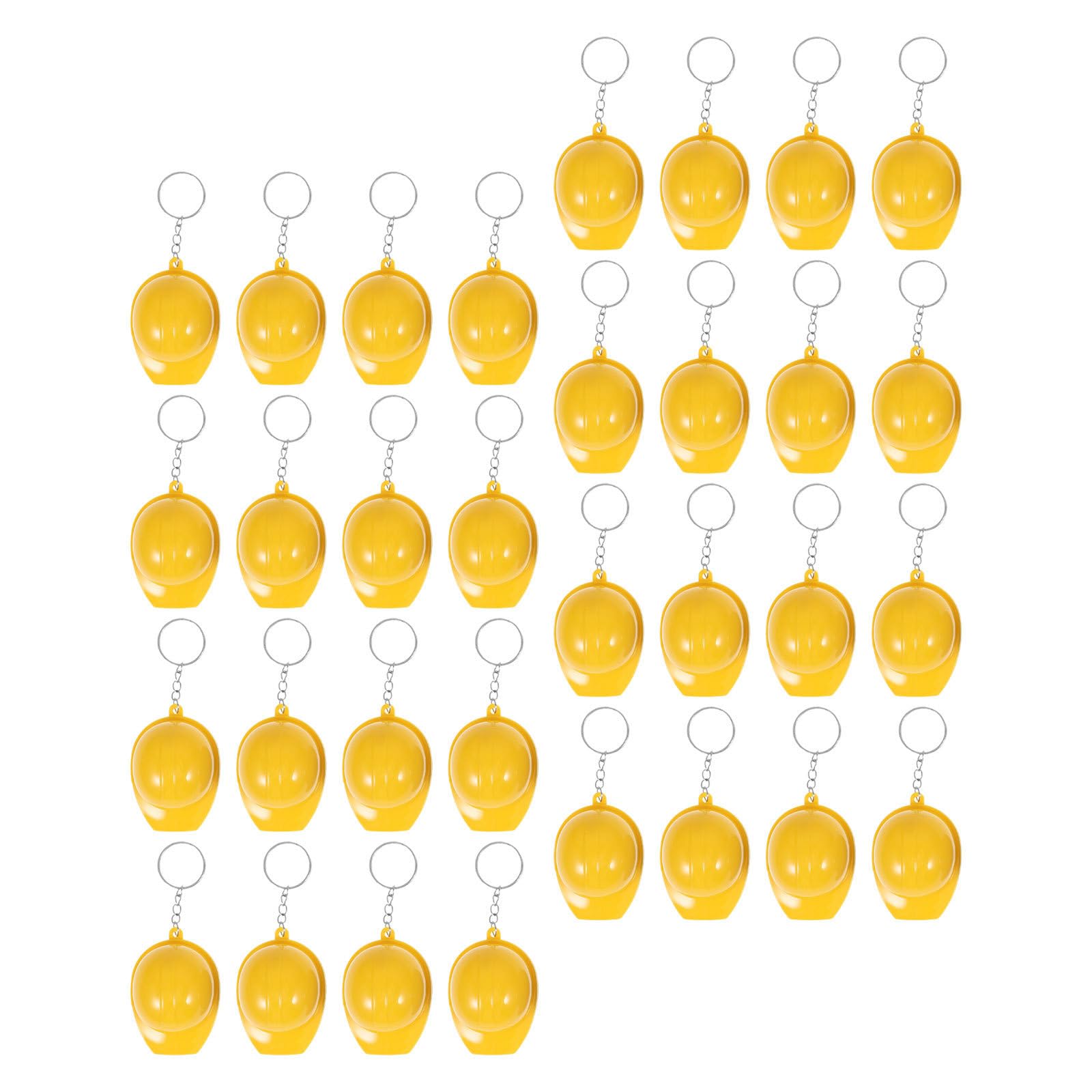 Operitacx 100 Unidades Llavero Mini Sombrero de Seguridad Amarillo para Regalos de Fiesta, Accesorios para Mochila y Premios en Cumpleaños Temáticos