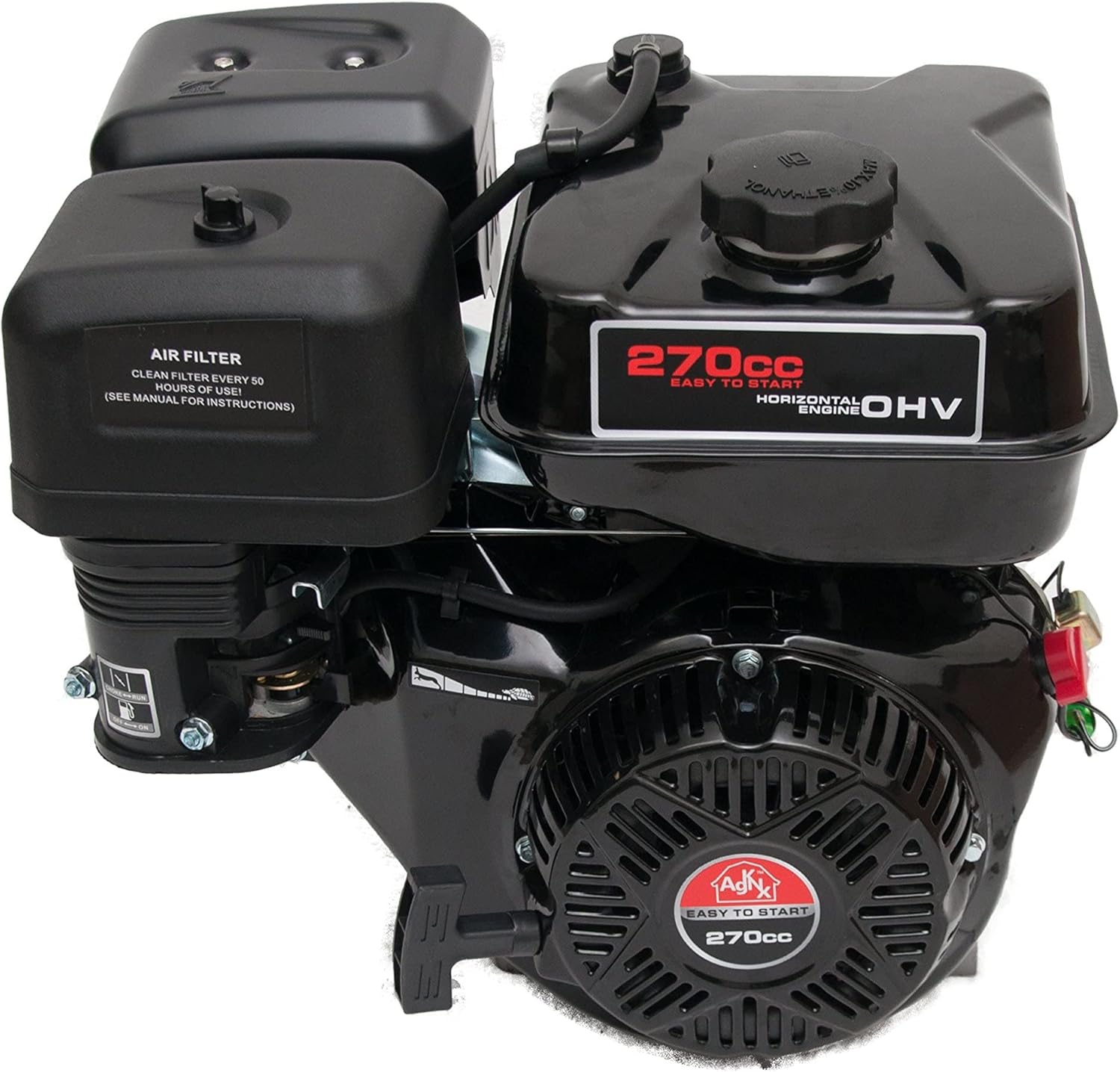 New 270cc 9 hp Gas Engine - Easy Pull-Start, 6-Month Warranty, Reliable Motor