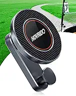 Golf Cart Phone Holder Magnetic Mount, Golf Cart Accessories for Men, MagSafe Magnetic Phone Holder with Bottom Hook, Adjustable Golf Cart Phone Mount, Ring Included (Light Gray)