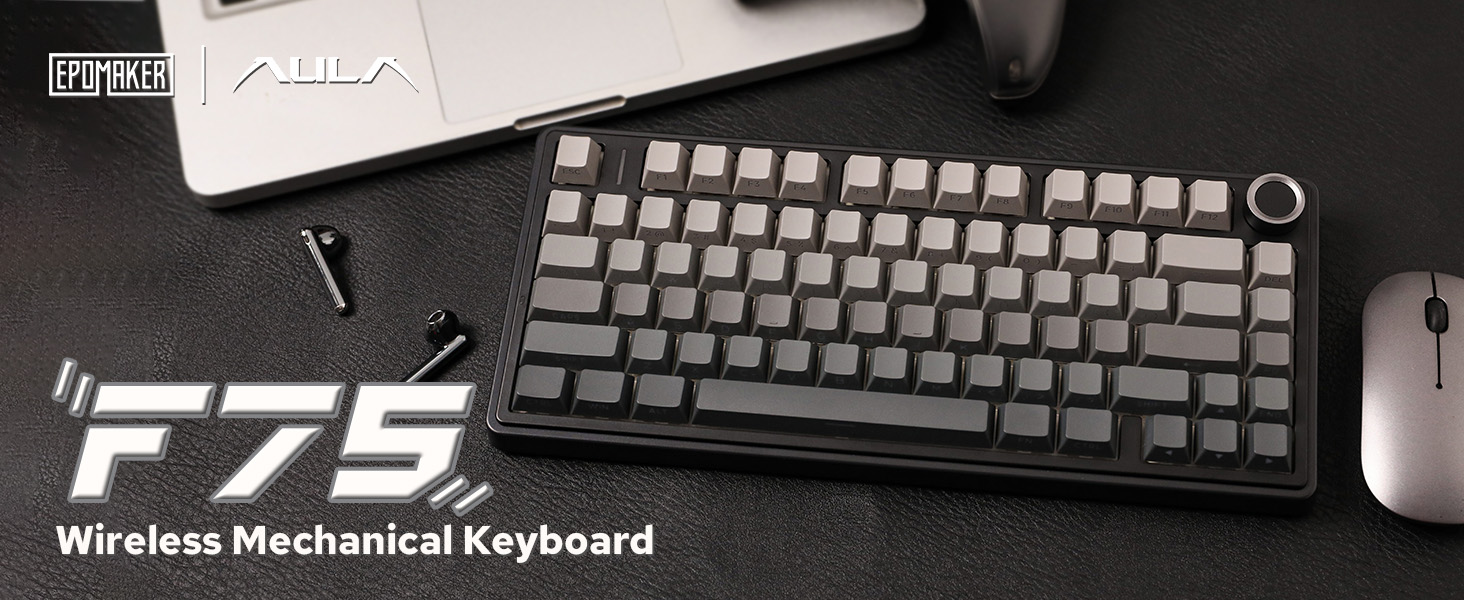 EPOMAKER x Aula F75 Gasket Mechanical Keyboard, 75% Wireless Hot