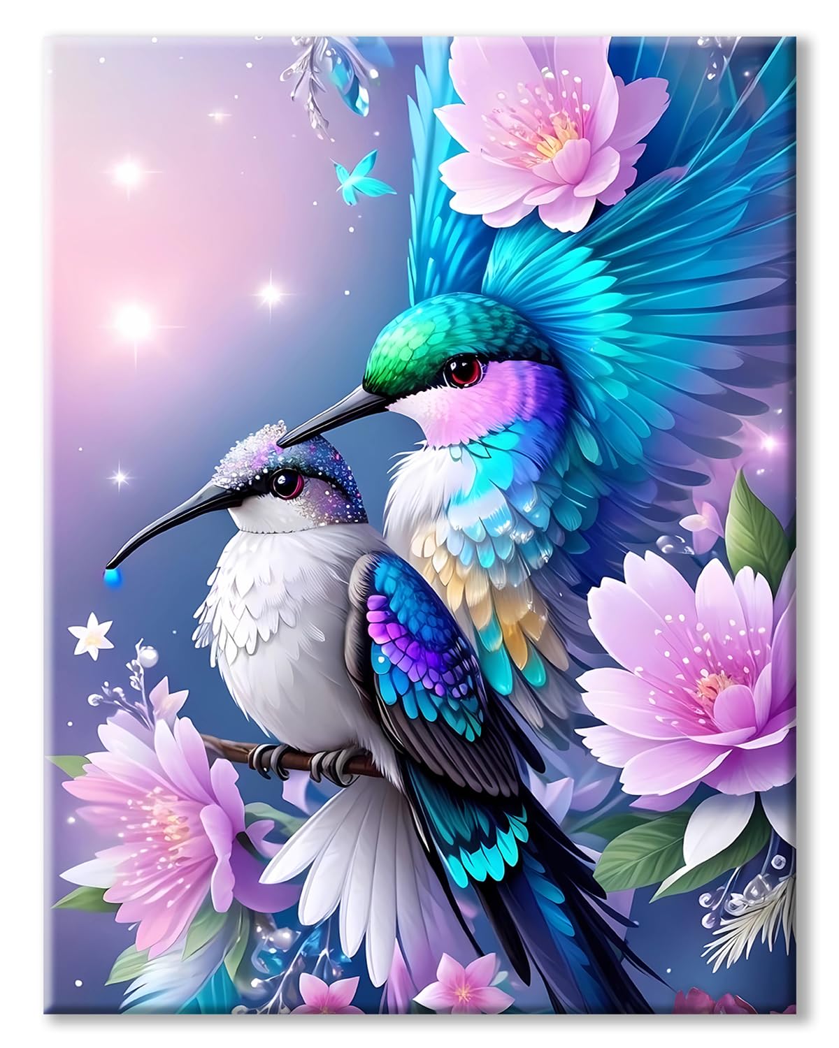 77iiAii Diamond Painting Erwachsene Groß 40x50cm, Diamond Painting Tiere, Diamant Painting Bilder Blumen für Geschenk Wohnzimmer und Schlafzimmer Wanddeko