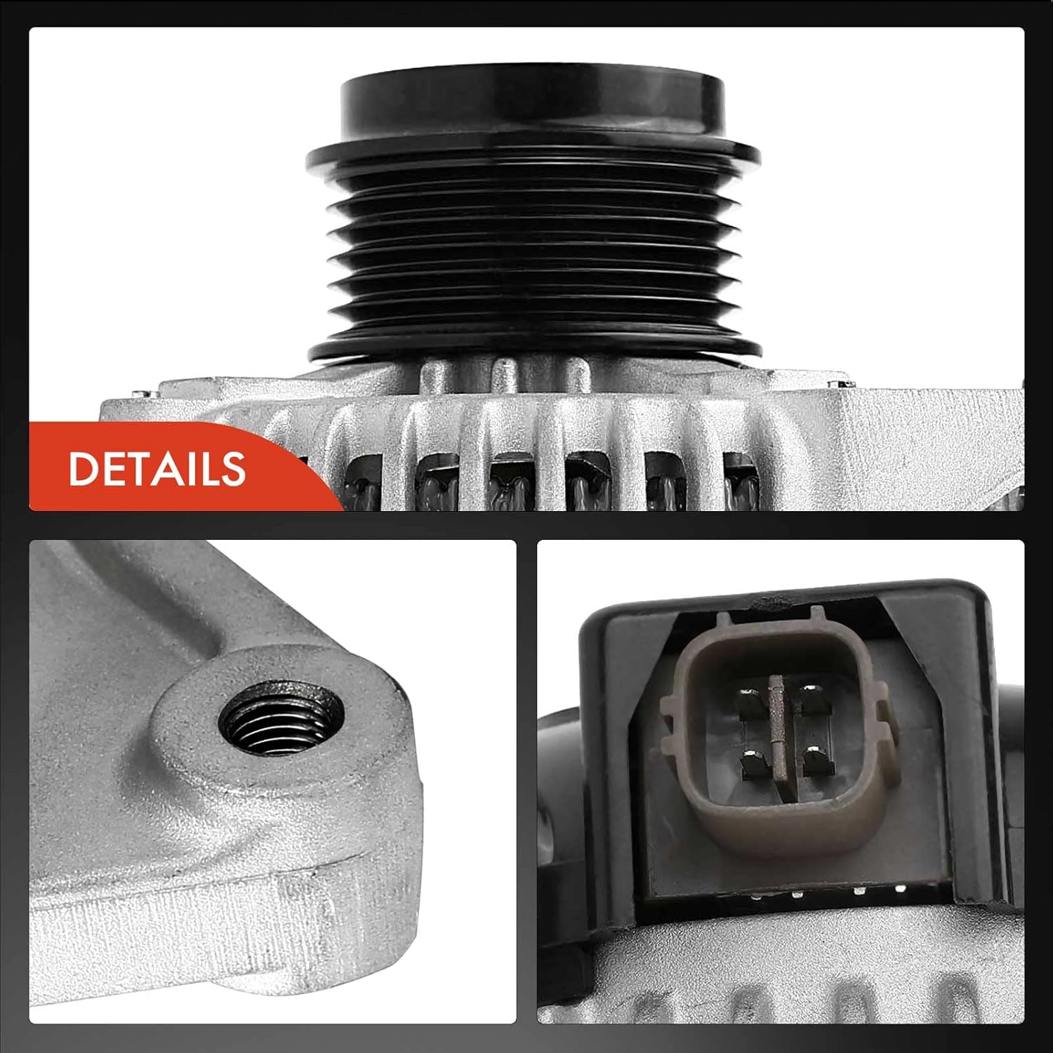 A-Premium Alternator Compatible with Toyota Highlander 2009-2014 L4 2.7L, Venza 2009-2016 L4 2.7L, 12V 150A Clockwise 6-Groove Pulley, Replace# 27060-36040, 27060-0V030, 104210-2570