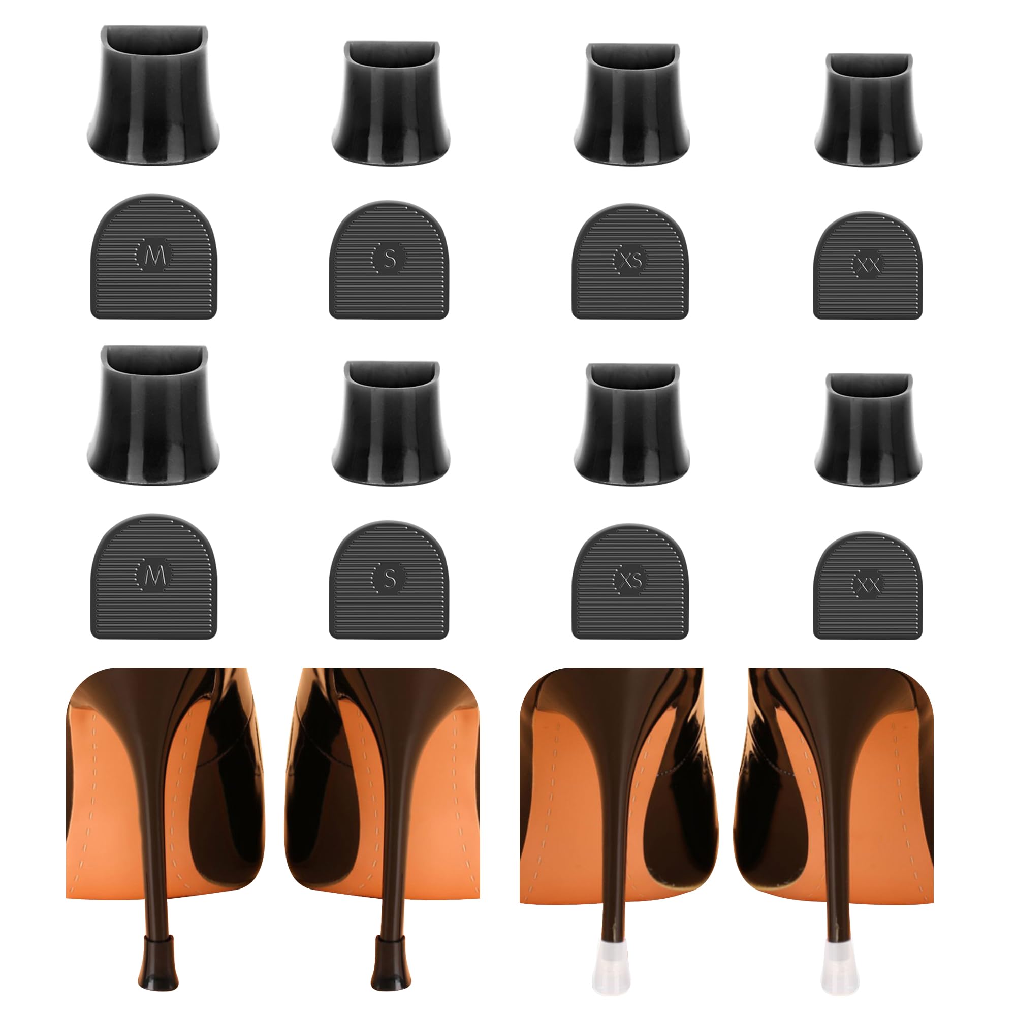 JEVRKAPZ Heel Protectors Heel Caps for High Heels Boot Heel Replacement for Women Walking on Grass Non-Slip Heel Covers