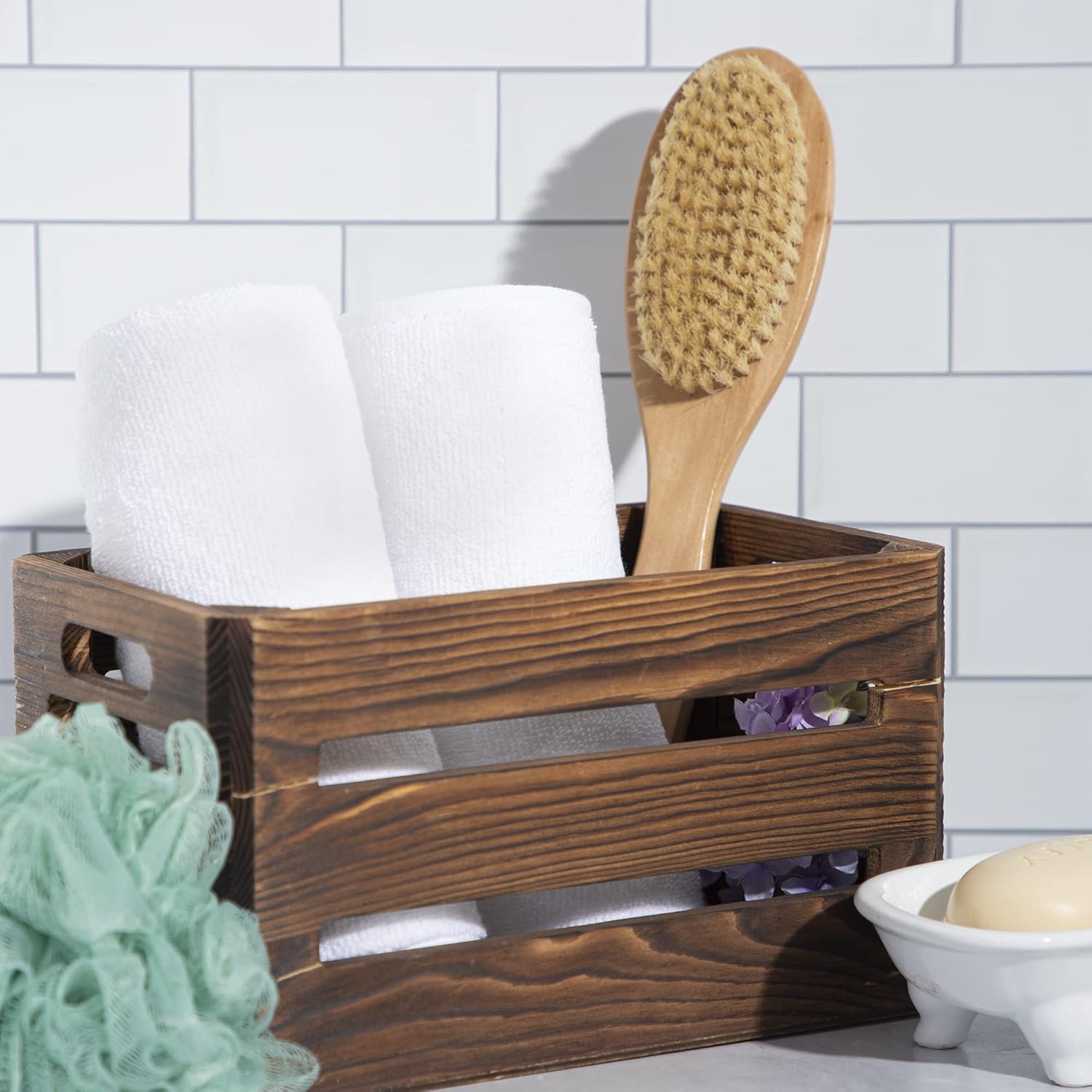 Rae Dunn Hand Towels, Embroidered Decorative Hand Towel for Kitchen and Bathroom, 100% Cotton, White- Fresh/Clean, 16"x 28" - Image 5