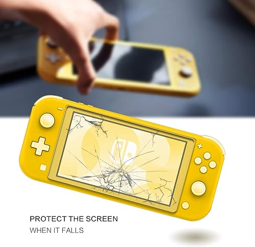 Vista 4 de ECHZOVE Protector de pantalla de vidrio templado compatible con Nintendo Switch Lite - 2 paquetes
