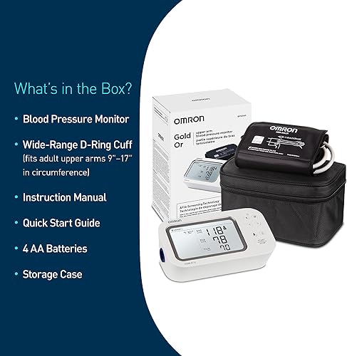 Miniatura 7 de OMRON Gold - Monitor de presión arterial para la parte superior del brazo para uso doméstico, detección avanzada de AFib, pantalla XL, validado