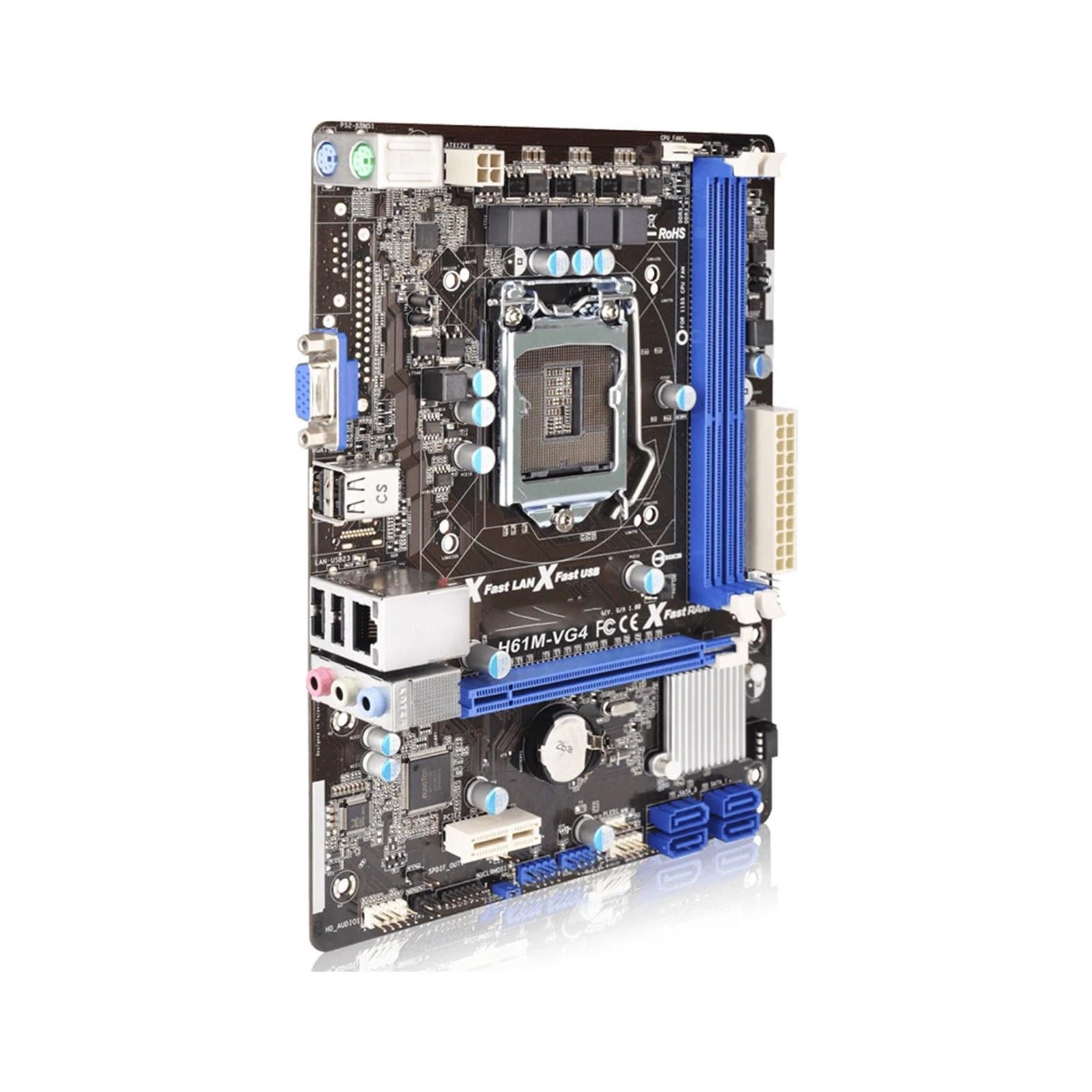 Motherboard La CPU Fit for ASRock H61M-VG4 Supporta Il Socket LGA 1155 i3-3220 3240 i5-3450 3470 i7-3770, DDR3 Micro ATX.
