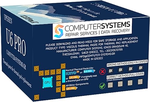 Miniatura 7 de Original UPSIREN U6 PRO 0.71 oz Masilla térmica para VGA GPU IC procesador enfriamiento rápido almohadilla térmica reemplazo bloqueo calor masilla