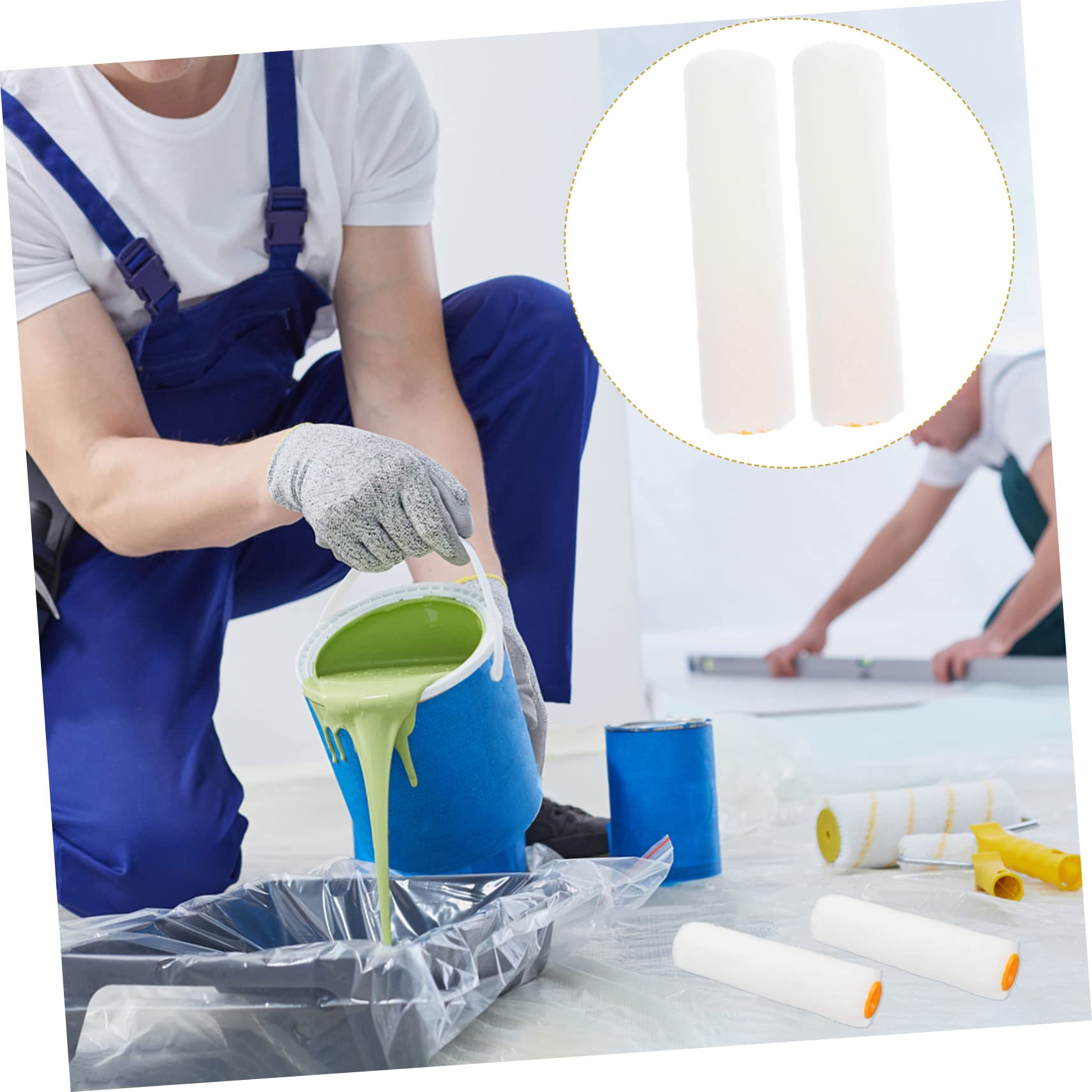 2 Set Ricariche Per Pittura Coperture Per Verniciatura Per Finiture Lisce E Pratiche Te Colore Casuale 10 Pezzi * 2