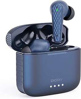 Digdiy Wireless Earbuds Hybrid Active Noise Cancelling, D11 ANC Wireless Earphones, Bluetooth 5.2 in-Ear Detection Headphones, Transparency Mode, ENC Clear Calls, 28H Battery Wireless Charging, IPX6