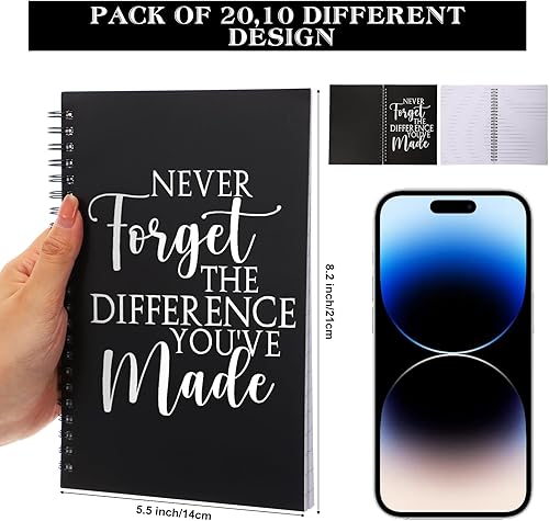 Miniatura 3 de Yeaqee Regalos de agradecimiento a granel, regalos de agradecimiento a los empleados, cuaderno inspirador en espiral para mujeres y hombres,