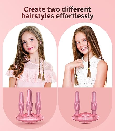 Miniatura 5 de Geyiie Juguetes de peluquería para niños, kit de maquillaje para niñas con cuentas para trenzas de cabello, juguetes de princesa, herramientas de