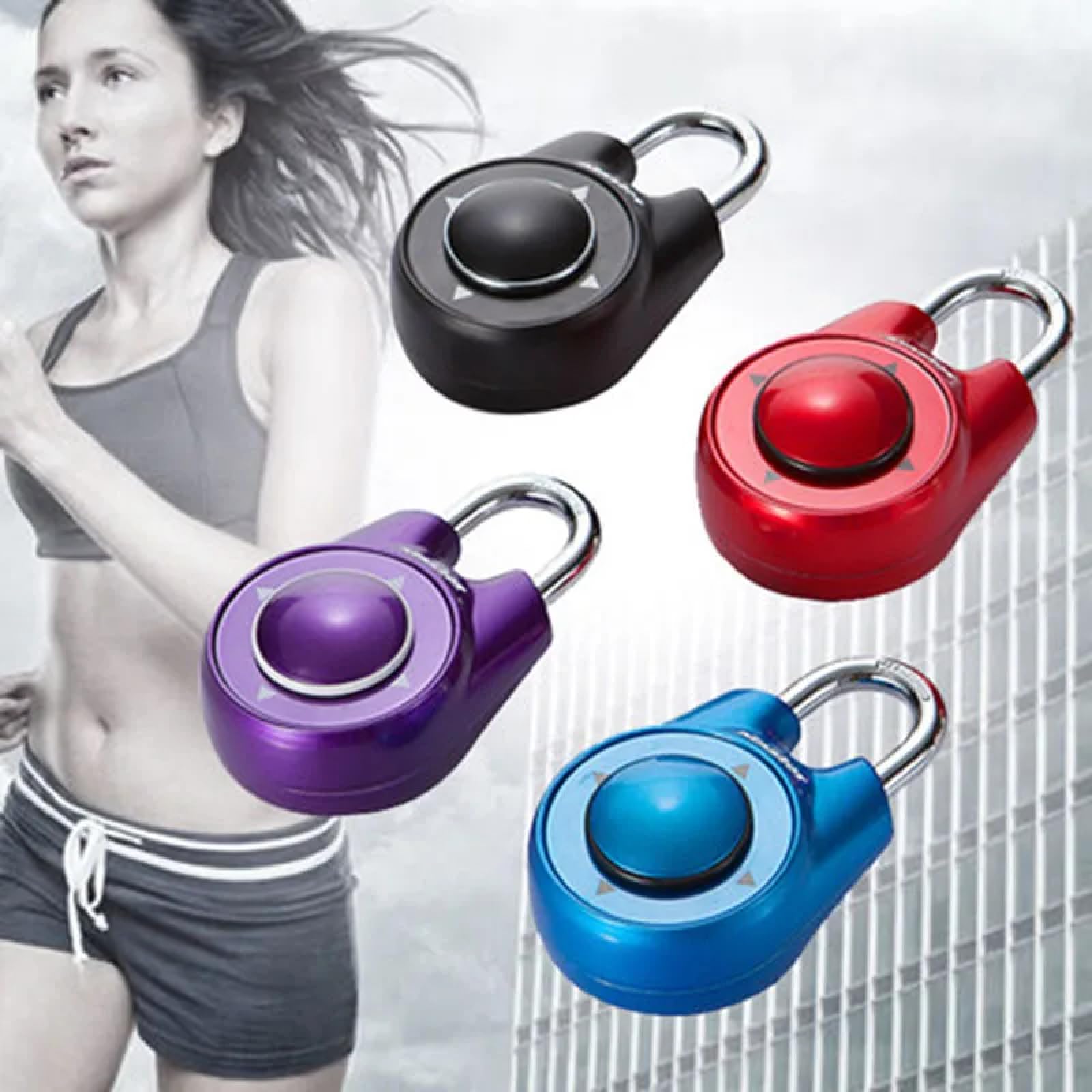 Cadenas directionnel à combinaison portable avec mot de passe - Serrure de porte antivol pour salle de sport, école, salle d'évasion, club