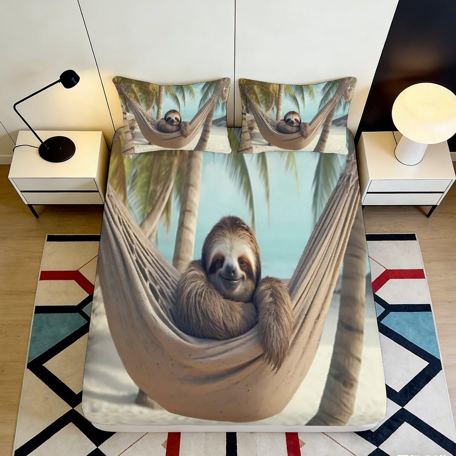 3D Printed Cowboy Boot Cactus Fitted Sheet Microfiber Deep Pocket Bedding Set Cactus Mattress Fitted Cover Non-Slip 90x200x25cm