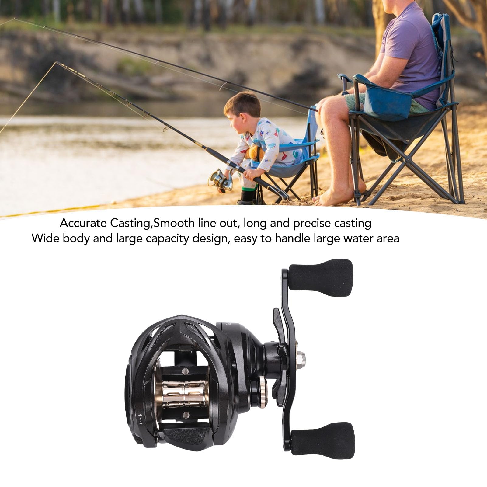 Sonew Kołowrotek Spinningowy Premium, 20 Kg Hamulec, 6,3:1, Korpus z Włókna