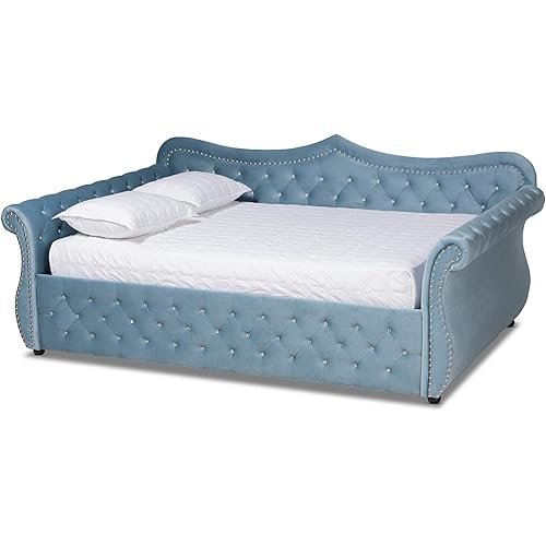 Baxton Studio Daybeds, Queen, Light blue