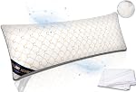 Chilling Home Oreillers pour le corps complet pour les adultes avec lavable Oreil en soie amovible, Oreillon à lit long matelassé pour dormir, Grand oreiller pour les femmes enceintes et les somnifères, Gris