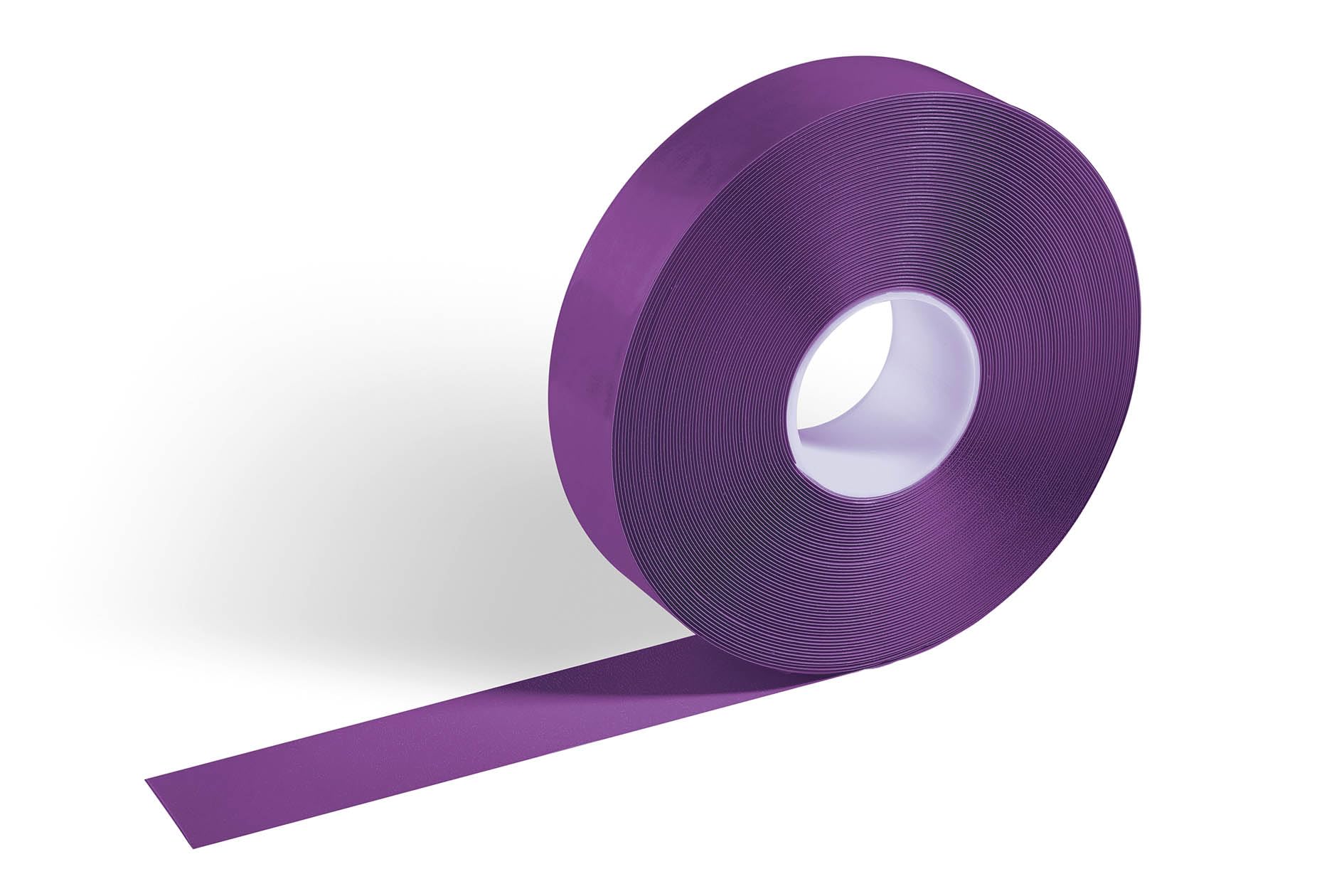 Durable Duraline Bodenmarkierungsband, selbstklebend, lila, 102112 | Markierband für Innenbereiche, 50 mm x 30 m, Rutschhemmung R9, staplergeeignet, für Lager & Produktion