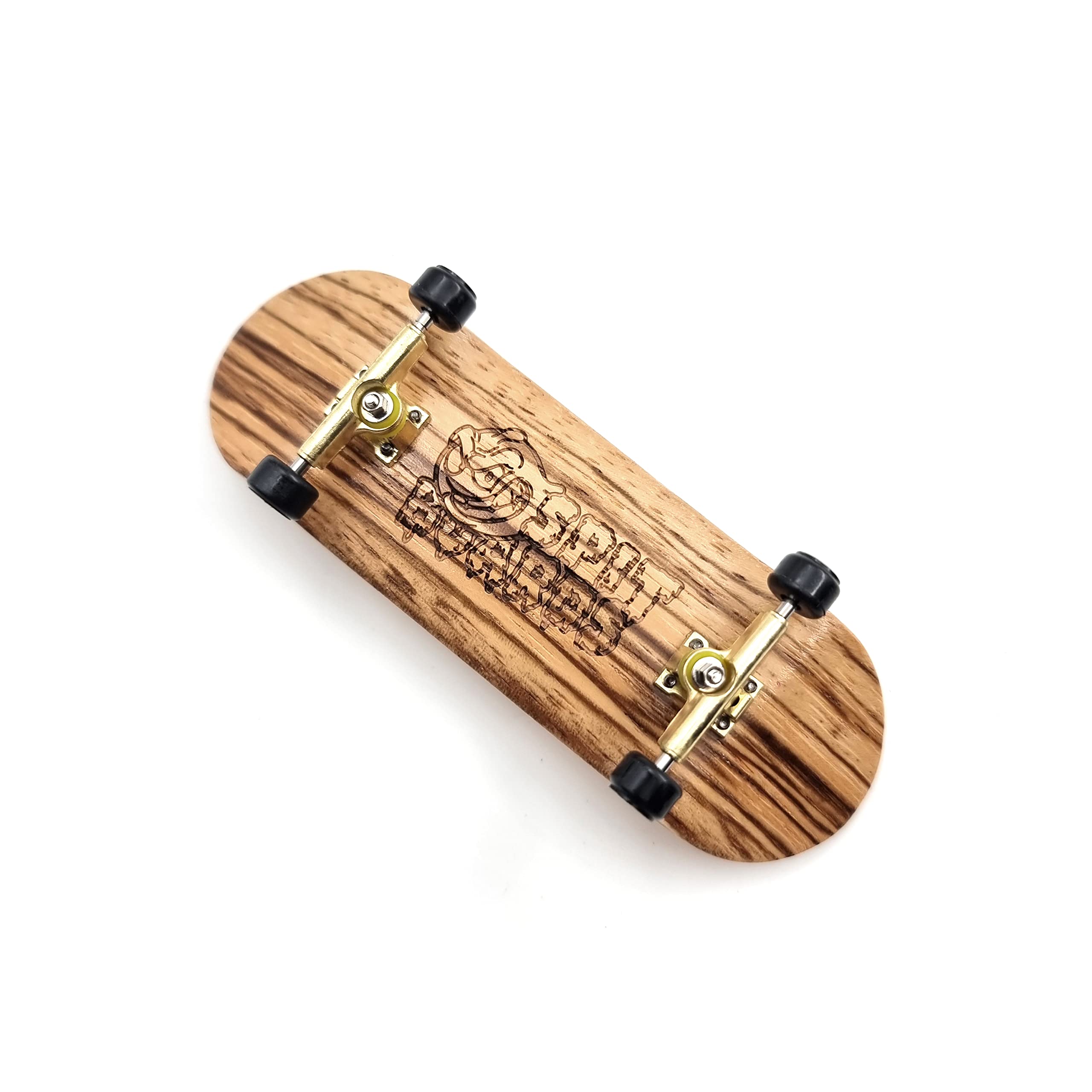 SPITBOARDS 32 mm fingerboard Complete Real Wood Set-Up (wstępnie zmontowane, 5 warstw), ciężarówki z nakrętkami blokującymi, kółkami do łożyska, taśma piankowa